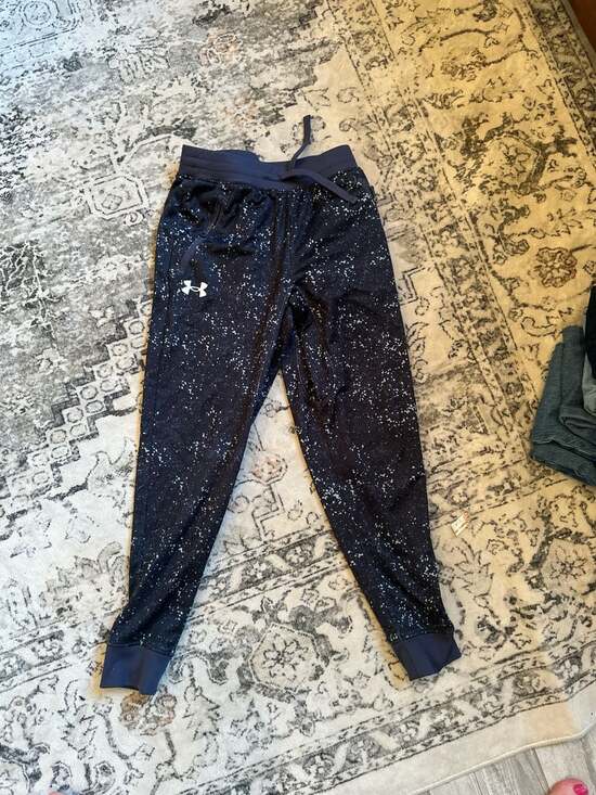 Under Armour Other - Under Armour Boys UA Pennant Printed Joggers Pants White Speckled Navy Size Smal